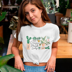 Crazy Pflanze Lady   Chic Watercolor Potcolor Pfla T-Shirt