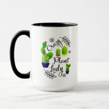 Crazy Pflanze Lady Funny Cactus Personalisiert