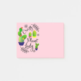 Crazy Pflanze Lady Funny Cactus Post-it Klebezettel