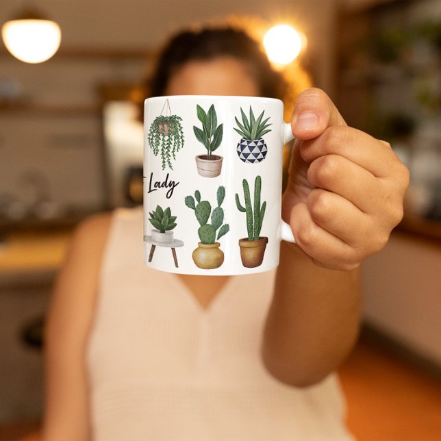 Crazy Pflanze Lady Funny Gardens Gardener Kaffeetasse (Von Creator hochgeladen)