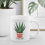 Crazy Pflanze Lady | Funny Pflanze Lover Kaffeetasse<br><div class="desc">Verschenken Sie Ihrem Lieblingssänger Pflanze diesen niedlichen und lustigen Schlamm,  der eine getupfte Pflanze-Illustration und den Satz "verrückte Pflanze Lady" enthält.</div>