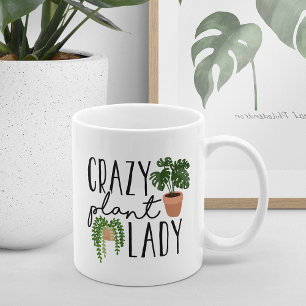 Crazy Pflanze Lady   Funny Pflanzen Lovers Kaffeetasse