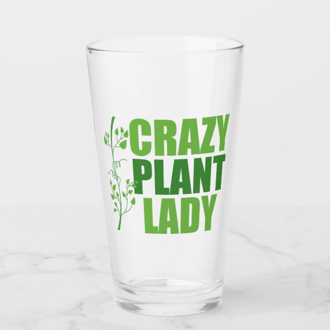 Crazy Pflanze Lady Glas (Vorderseite)