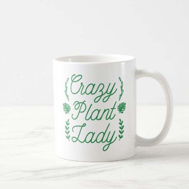 Crazy Pflanze Lady Kaffeetasse (Rechts)