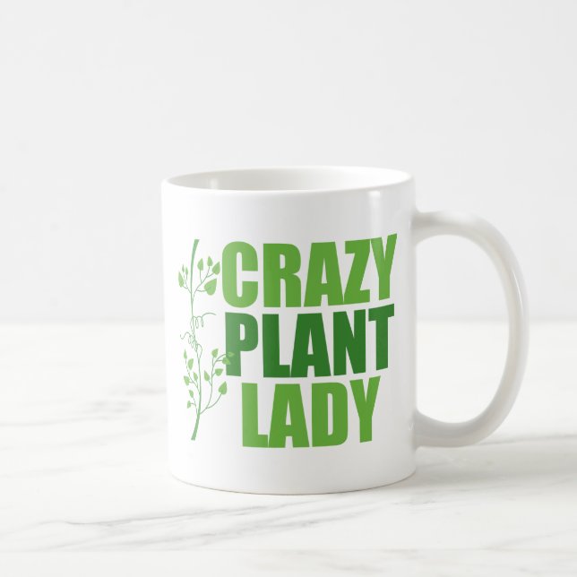 Crazy Pflanze Lady Kaffeetasse (Rechts)