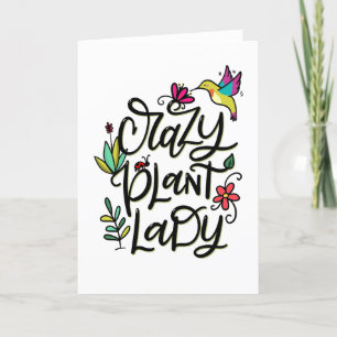 Crazy Pflanze Lady Karte