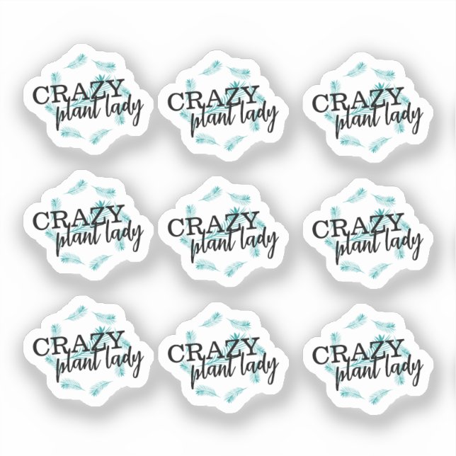 Crazy Pflanze Lady Leaf Wreath Sticker Set (Vorderseite)