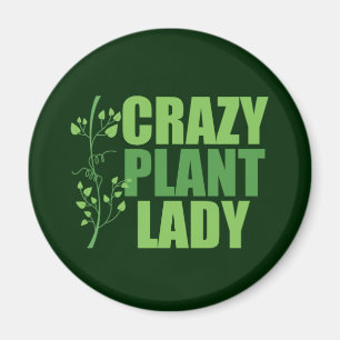 Crazy Pflanze Lady Magnet
