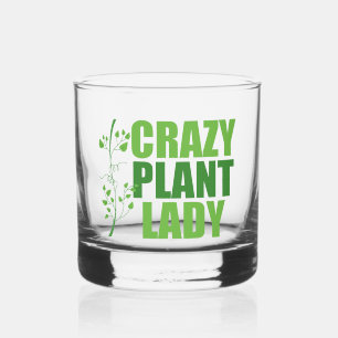 Crazy Pflanze Lady Niedlich Green Botanist Whiskyglas