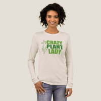 Crazy Pflanze Lady Niedlich Long Sleeve Women's