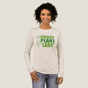 Crazy Pflanze Lady Niedlich Long Sleeve Women's Tri-Blend Shirt
