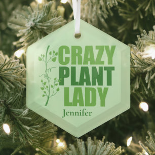 Crazy Pflanze Lady Niedlich Personalisiert Gardene Ornament Aus Glas