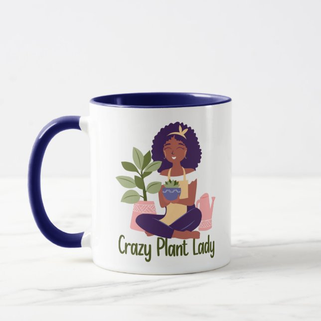 Crazy Pflanze Lady Tasse (Links)