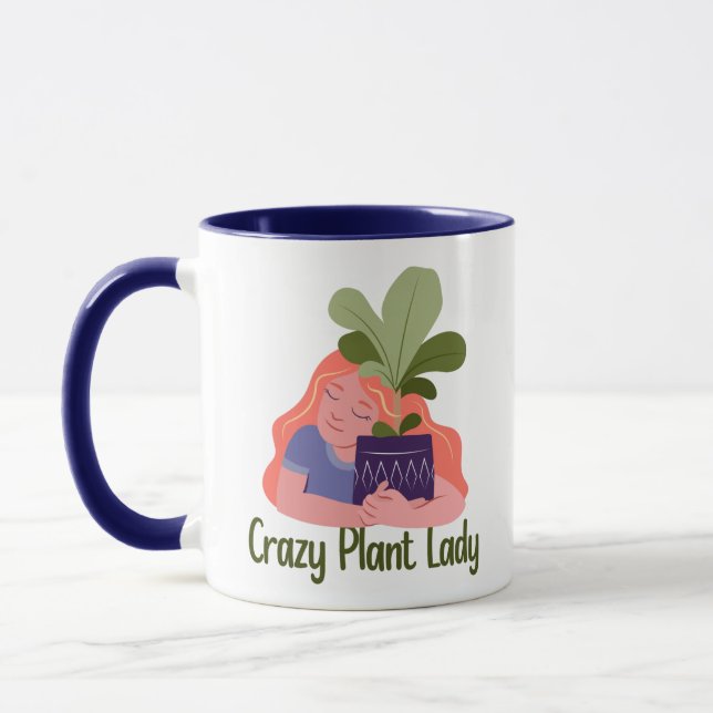 Crazy Pflanze Lady Tasse (Links)