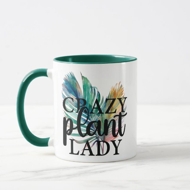 Crazy Pflanze Lady Tasse (Links)