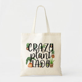 Crazy Pflanze Lady Tote Bag Tragetasche