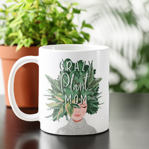 Crazy Pflanze Mama Fun Wasserfarbe Pflanze Mama Kaffeetasse