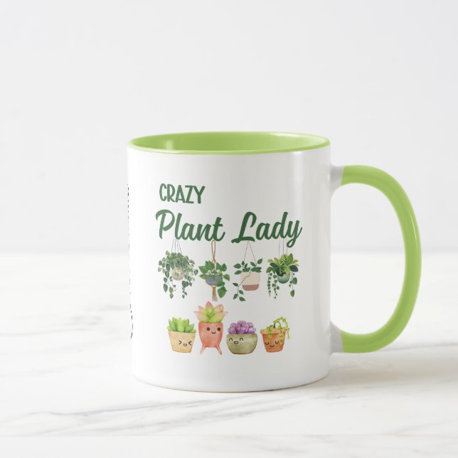 Crazy Pflanzen lady Tasse (Rechts)