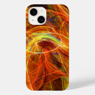 CRAZY PHOTON Abstrakt Yellow Orange Fraktal Wirbel Case-Mate iPhone Hülle