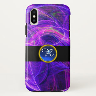 CRAZY PHOTON BLUE SAPPHIRE GEM STONE MONOGRAM Case-Mate iPhone HÜLLE