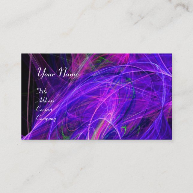 CRAZY PHOTON lila blass, schwarz Visitenkarte (Vorderseite)