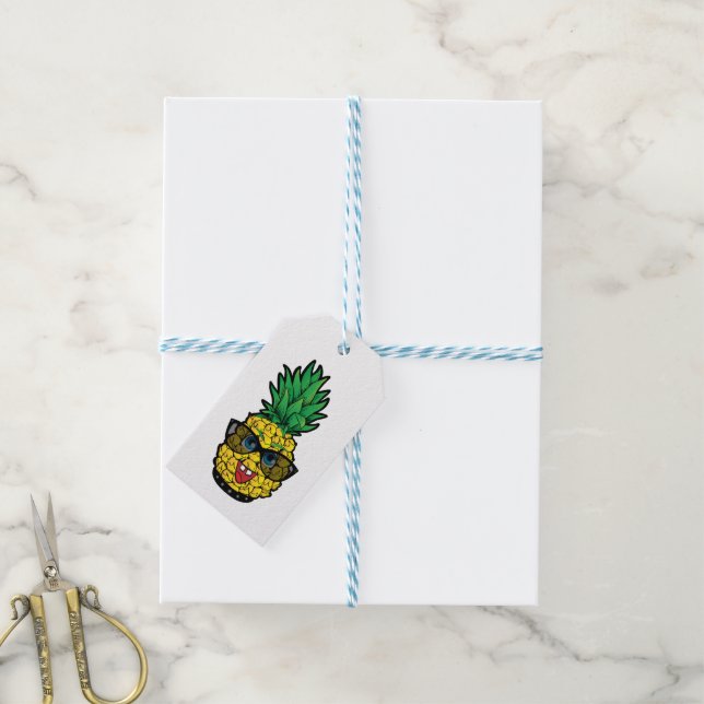 Crazy Pineaple Geschenkanhänger (Mit Garn)