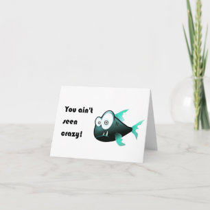 Crazy Piranha, komischer Cartoon Fish Design