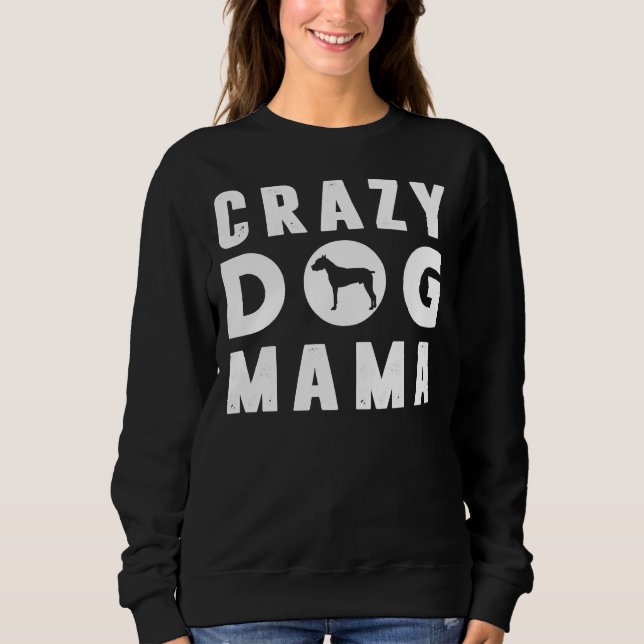 Crazy Pitbull Dog Mama Sweatshirt (Vorderseite)