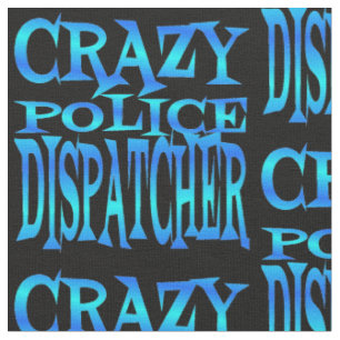 Crazy Police Dispatcher in Blue Stoff