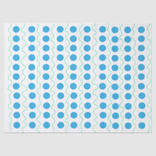 Crazy Polka Dot Blue Tissue Paper Seidenpapier