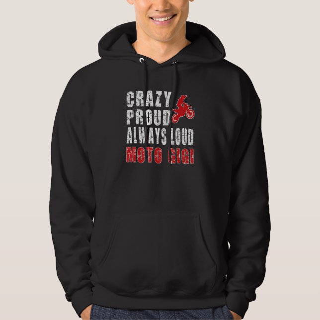 Crazy Proud Motocross Gigi Grandma Dirt Bike Gigi Hoodie (Vorderseite)