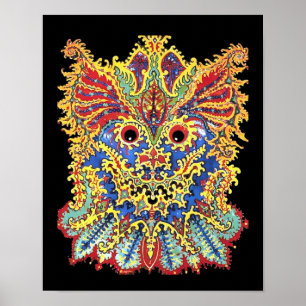 Crazy Psychedelic Cats Eyes Louis Wain Poster