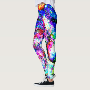 Crazy Psychedelic Colors, Colorful Women's Legging Leggings