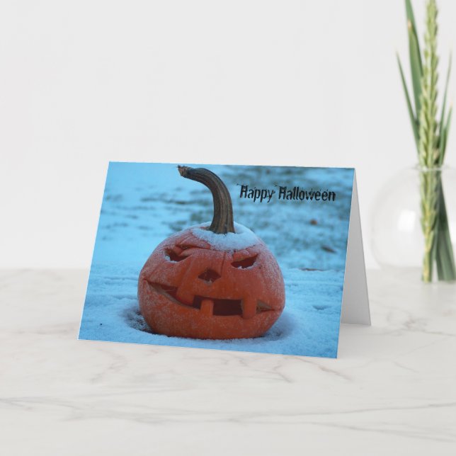 Crazy Pumpkin Greeting Card Karte (Vorderseite)