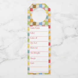 CRAZY QUILT 2.25"x7" Long Yarn Tags Flaschenanhänger