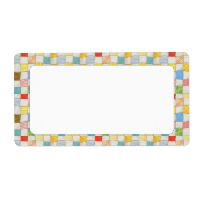 CRAZY QUILT 2"x3,75"-Etiketten (Vorne)