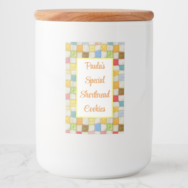 CRAZY QUILT 2"X3" Lebensmittelverpackungsetikett ( Lebensmitteletikett (Vorderseite)