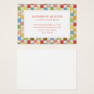 CRAZY QUILT 3,5 x 2,5 Visitenkarte II