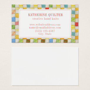 CRAZY QUILT 3,5 x 2 Visitenkarte II