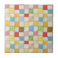 CRAZY QUILT 4,25" Square Keramik Tile