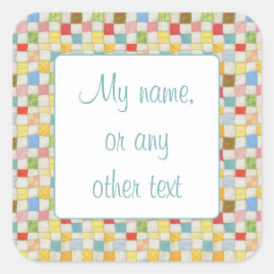 CRAZY QUILT 7,5 cm große matte Sticker