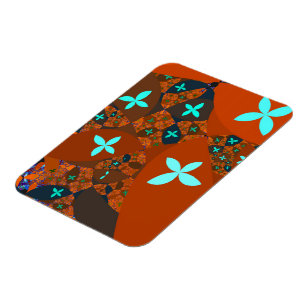 Crazy Quilt Abstrakt Fraktal Design Magnet