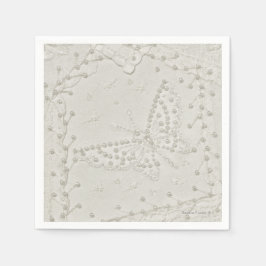 Crazy Quilt besticktes Design Napkins Serviette