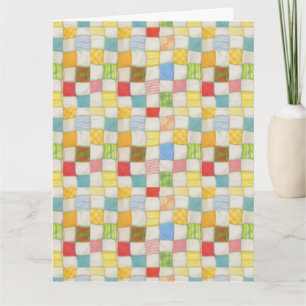 CRAZY QUILT Big Birthday Card Karte