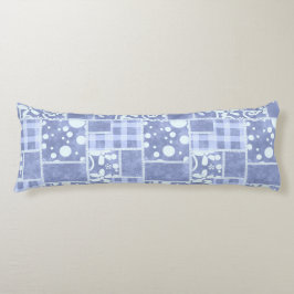 Crazy Quilt Blau Gingham Blumen Personalisiert  Seitenschläferkissen