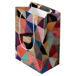 Crazy Quilt Design Mittlere Geschenktüte