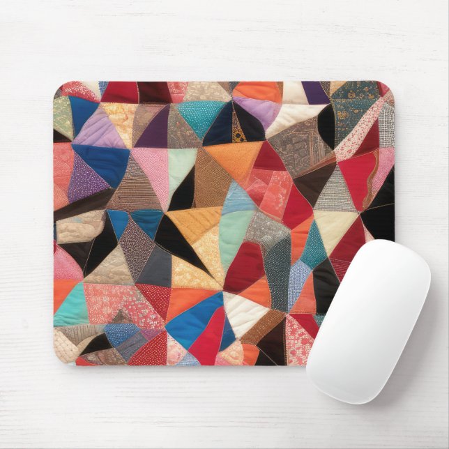 Crazy Quilt Design Mousepad (Mit Mouse)
