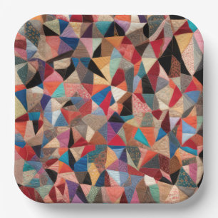 Crazy Quilt Design Pappteller