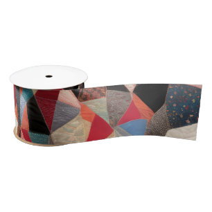 Crazy Quilt Design Satinband