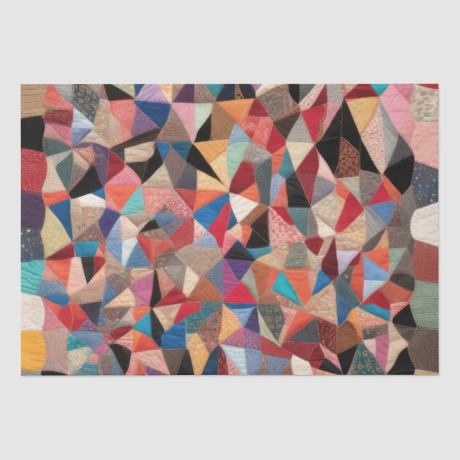 Crazy Quilt Design Seidenpapier (Vorderseite)